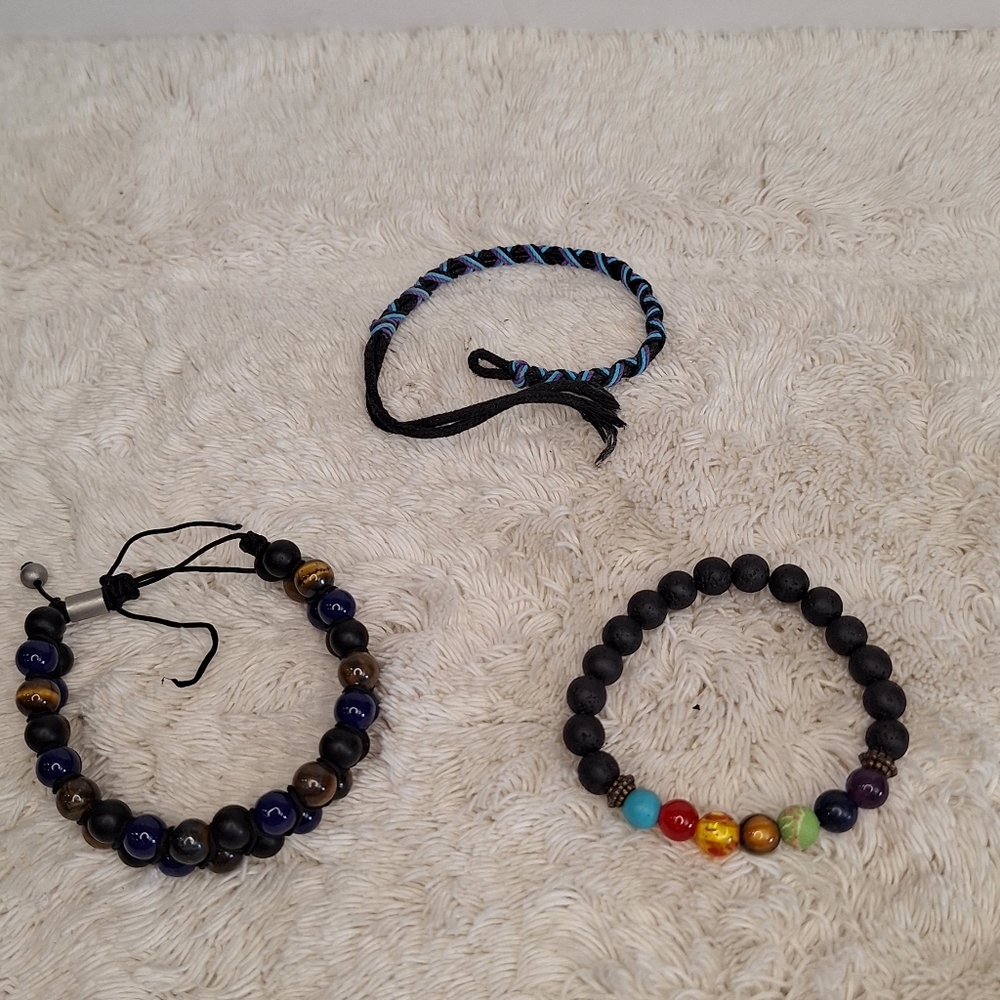 Colorful Beaded Bracelets Set Of 3